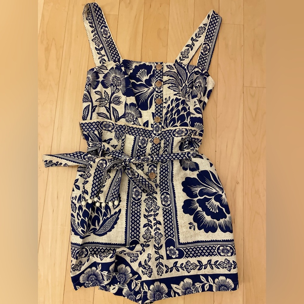 Farm Rio Pineapple Romper Size M NWOT